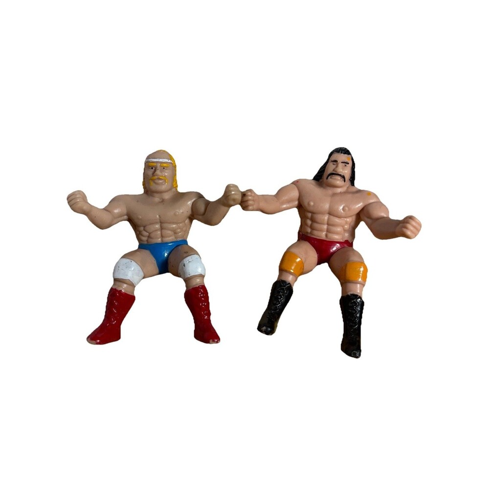 Lot Of 2 KO THUMB WRESTLER Action Figure Hogan 1980s Vintage Wrestling Figures